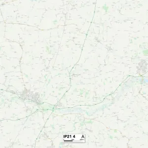 Mid Suffolk IP21 4 Print Map Sector Mid Suffolk IP21 4 Print Map Sector