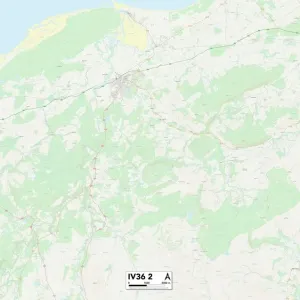 Moray IV36 2 Postcode Sector Print Map Moray IV36 2 Postcode Sector Print Map