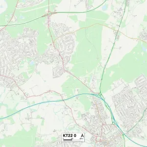 Mole Valley KT22 0 Print Map Sector Mole Valley KT22 0 Print Map Sector