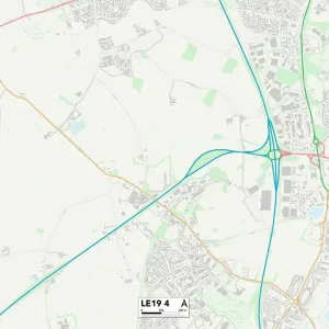 Leicester LE19 4 Print Postcode Sector Map Leicester LE19 4 Print Postcode Sector Map