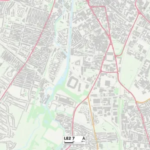Leicester LE2 7 Postcode Sector Print Map Leicester LE2 7 Postcode Sector Print Map