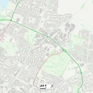 Leicester LE4 9 Print Map Sector Leicester LE4 9 Print Map Sector