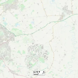 Wrexham LL13 9 Postcode Sector Print Map Wrexham LL13 9 Postcode Sector Print Map