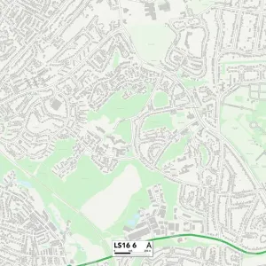 Leeds LS16 6 Postcode Sector Print Map Leeds LS16 6 Postcode Sector Print Map