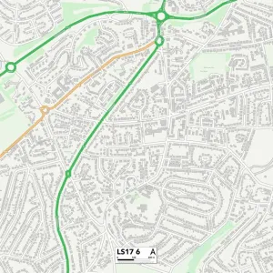 Leeds LS17 6 Postcode Sector Print Map Leeds LS17 6 Postcode Sector Print Map