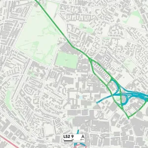 Leeds LS2 9 Postcode Sector Print Map Leeds LS2 9 Postcode Sector Print Map