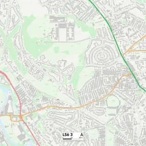 Leeds LS6 3 Postcode Sector Print Map Leeds LS6 3 Postcode Sector Print Map
