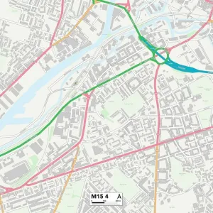 Manchester M15 4 Postcode Sector Print Map Manchester M15 4 Postcode Sector Print Map
