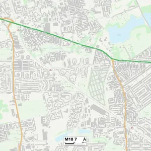 Manchester M18 7 Print Map Sector Manchester M18 7 Print Map Sector