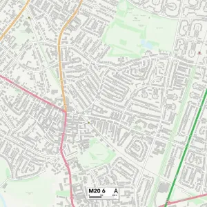 Manchester M20 6 Sector Map Print Manchester M20 6 Sector Map Print
