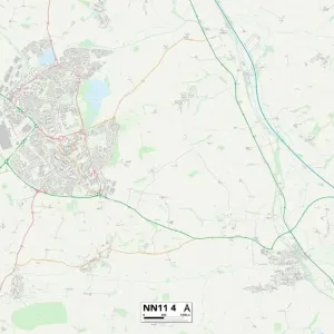 Daventry NN11 4 Postcode Sector Print Map Daventry NN11 4 Postcode Sector Print Map