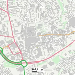 Oldham OL1 1 Postcode Sector Print Map Oldham OL1 1 Postcode Sector Print Map