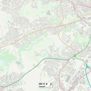 OL11 4 Print Map of Rochdale Postcode Sector OL11 4 Print Map of Rochdale Postcode Sector