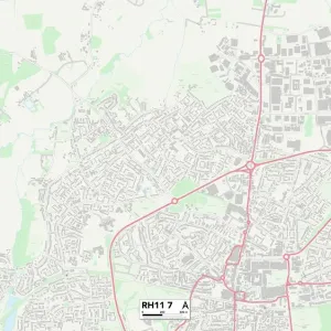 Crawley RH11 7 Postcode Sector Print Crawley RH11 7 Postcode Sector Print