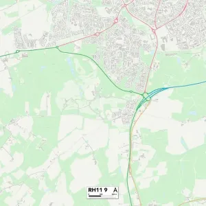 Crawley RH11 9 Postcode Sector Print Map Crawley RH11 9 Postcode Sector Print Map