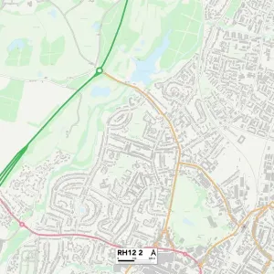 Horsham RH12 2 Postcode Sector Print Map Horsham RH12 2 Postcode Sector Print Map