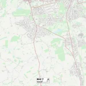Reigate and Banstead RH2 7 Postcode Sector Print Map Reigate and Banstead RH2 7 Postcode Sector Print Map