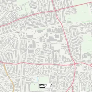 RM8 1 Postcode Sector Print Map of Barking and Dagenham RM8 1 Postcode Sector Print Map of Barking and Dagenham