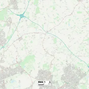 RM4 1 Print Map of Romford Area RM4 1 Print Map of Romford Area