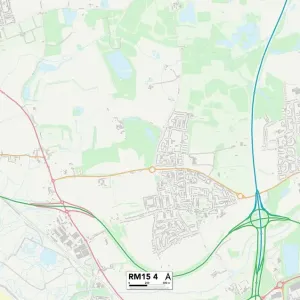 Thurrock RM15 4 Print Map Sector Poster Thurrock RM15 4 Print Map Sector Poster