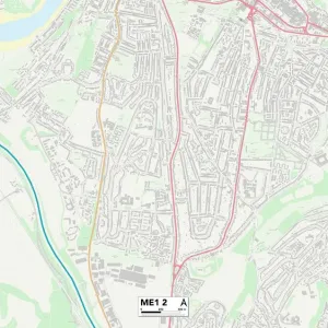 Medway ME1 2 Postcode Sector Print Map Medway ME1 2 Postcode Sector Print Map