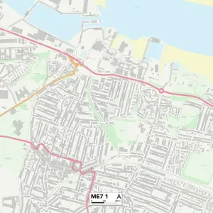 Medway ME7 1 Print Map Sector Medway ME7 1 Print Map Sector
