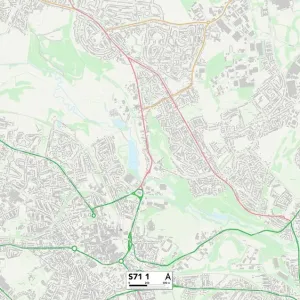 Barnsley S71 1 Postcode Sector Print Map Barnsley S71 1 Postcode Sector Print Map