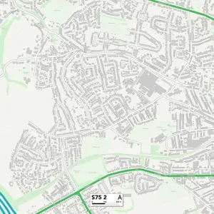 Barnsley S75 2 Postcode Sector Print Map Barnsley S75 2 Postcode Sector Print Map