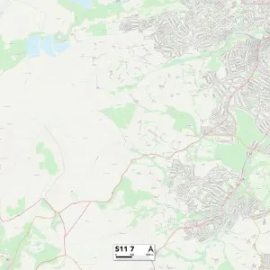 Sheffield S11 7 Postcode Sector Print Map Sheffield S11 7 Postcode Sector Print Map