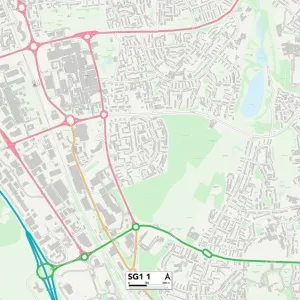 Stevenage SG1 1 Postcode Sector Print Map Stevenage SG1 1 Postcode Sector Print Map