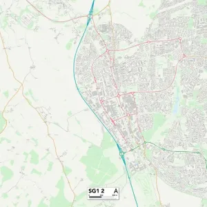 Stevenage SG1 2 Postcode Sector Print Map Stevenage SG1 2 Postcode Sector Print Map