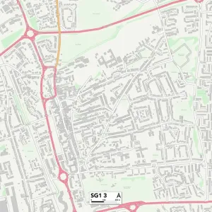 Stevenage SG1 3 Postcode Sector Map Print Stevenage SG1 3 Postcode Sector Map Print