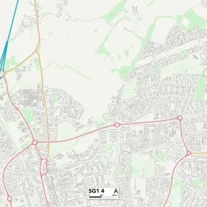 Stevenage SG1 4 Postcode Sector Print Map Stevenage SG1 4 Postcode Sector Print Map