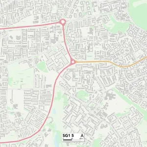 Stevenage SG1 5 Postcode Sector Print Map Stevenage SG1 5 Postcode Sector Print Map