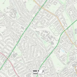Sutton SM3 9 Karte Sutton SM3 9 Karte