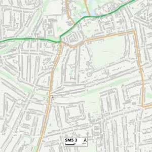 Sutton SM5 3 Karte Sutton SM5 3 Karte