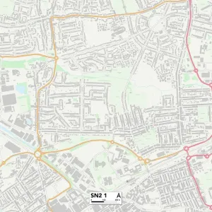 Swindon SN2 1 Print Map Swindon SN2 1 Print Map