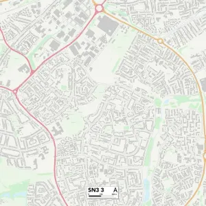 Swindon SN3 3 Postcode Sector Map Print Swindon SN3 3 Postcode Sector Map Print