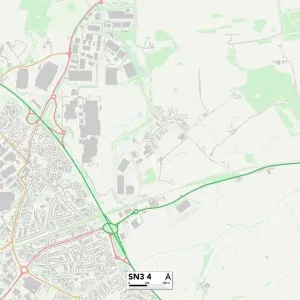 Swindon SN3 4 Postcode Sector Print Map Swindon SN3 4 Postcode Sector Print Map