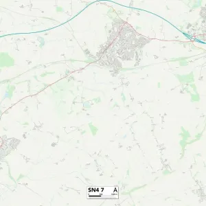 Swindon SN4 7 Postcode Sector Print Map Swindon SN4 7 Postcode Sector Print Map