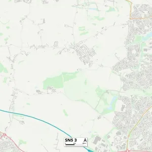 Swindon SN5 3 Postcode Sector Map Print Swindon SN5 3 Postcode Sector Map Print
