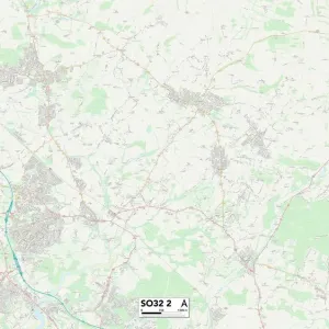 Eastleigh SO32 2 Print Map Sector Eastleigh SO32 2 Print Map Sector