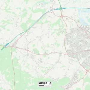 New Forest SO40 2 Print Map New Forest SO40 2 Print Map