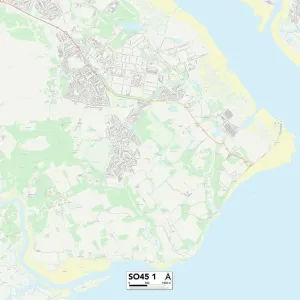 New Forest SO45 1 Print Map New Forest SO45 1 Print Map