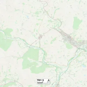 Scottish Borders TD1 3 Print Map Sector Scottish Borders TD1 3 Print Map Sector