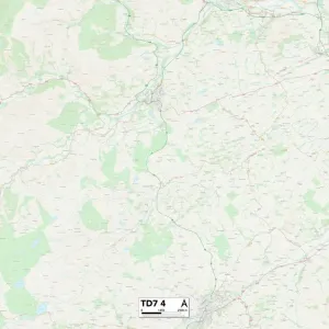 Scottish Borders TD7 4 Print Map Sector Scottish Borders TD7 4 Print Map Sector