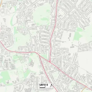 Hillingdon UB10 0 Postcode Sector Print Map Hillingdon UB10 0 Postcode Sector Print Map