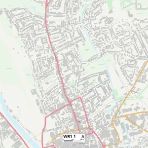 Worcester WR1 1 Postcode Sector Print Map Worcester WR1 1 Postcode Sector Print Map