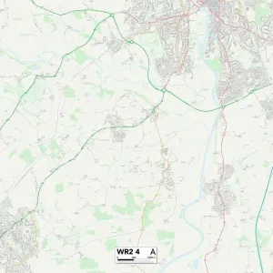 Worcester WR2 4 Print Map Sector Worcester WR2 4 Print Map Sector