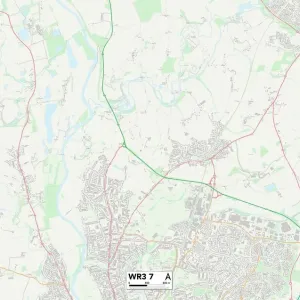 Worcester WR3 7 Print Map Sector Worcester WR3 7 Print Map Sector